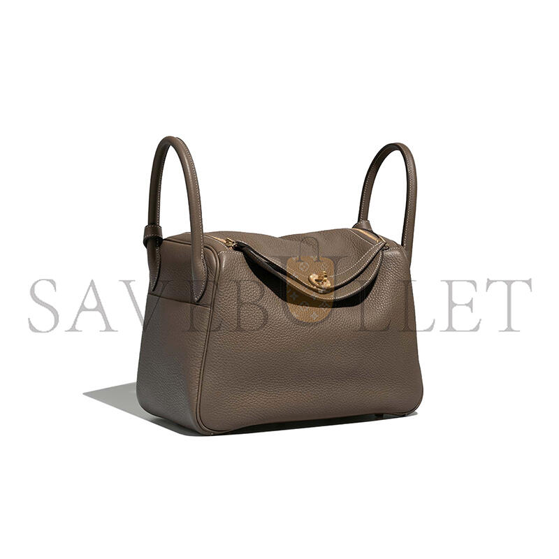 HERMÈS LINDY 30 CLEMENCE ETOUPE BAG (30*19*16cm) 